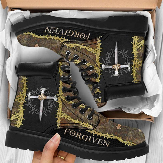Christ Art Boots, Christian Fashion Shoes, Jesus Boots, Christian Lifestyle Boots, Bible Verse Boots, Christian Leather Boots