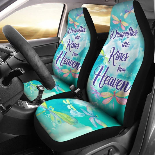 Christian Car Seat Cover, Beautiful Watercolor Dragonfly Kisses Car Seat Covers, Jesus Towel Car Seat Cover, Front Car Seat Cover