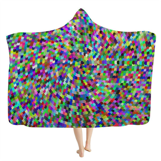 Colorful Spiral Noise Hooded Blanket, In Style Boho, Hippie, Bohemian, Bohemian Blanket, Boho Hooded Cloak