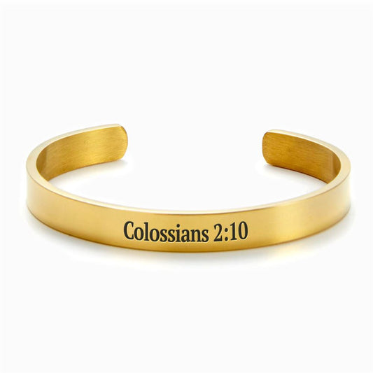 Colossians 210 I Am Complete Cuff Bracelet, Christian Bracelet For Women, Bible Jewelry, Inspirational Gifts