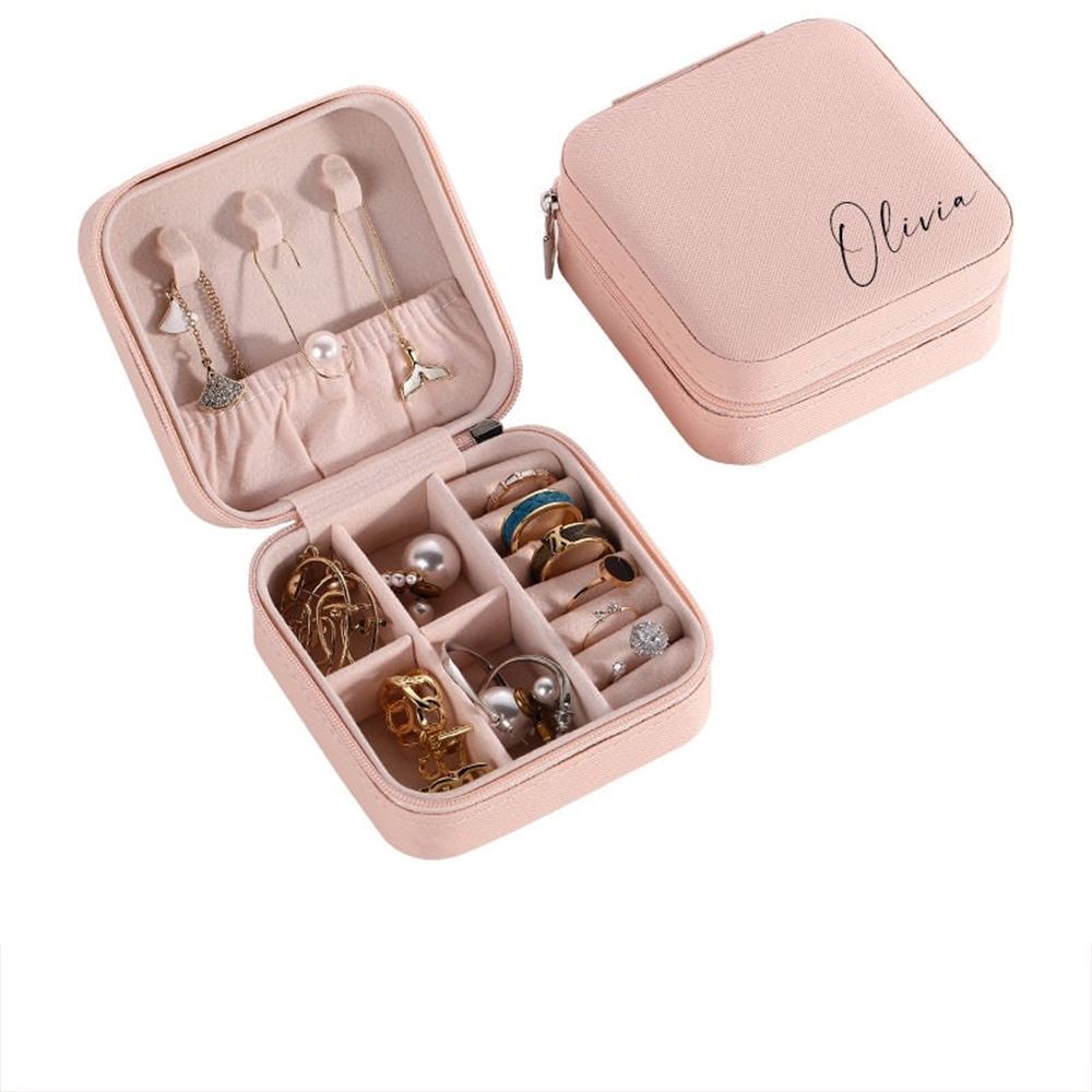 Custom Jewelry Box, Travel Jewelry Case, Jewelry Organizer, Mother's Day Jewelry Box, Gift For Her, Travel Jewelry Case