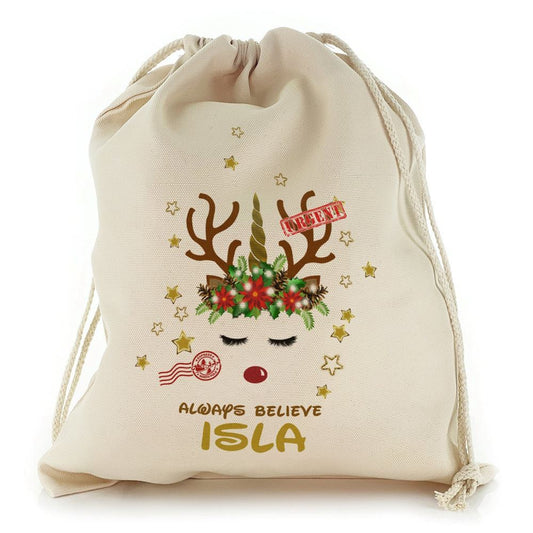 Decorated Reindeer Unicorn Christmas Sack, Christmas Bag Gift, Christmas Tree Decoration Ideas, Christmas Gift 2023