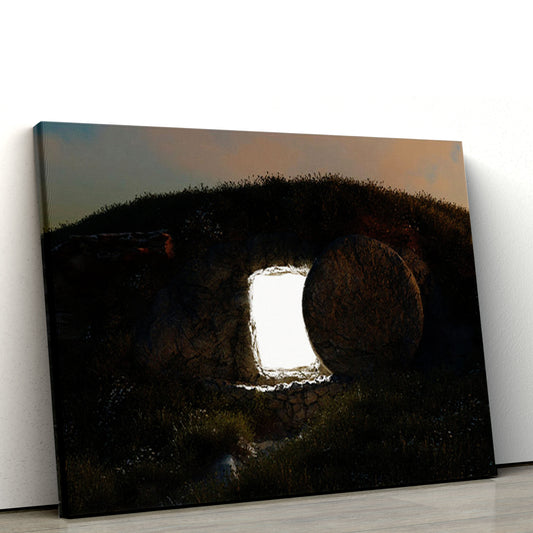 Empty Tomb Pictures Canvas Art, Christian Wall Art Decor, Easter Wall Art, Christmas Gift for Women Men Christian