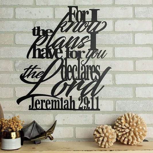 For I Know the Plans I Have For You - Jeremiah 2911 Wall Art, Bible Verses Wall Sign, Inspirational Word Art, Christian Gift, Christian Wall Decor