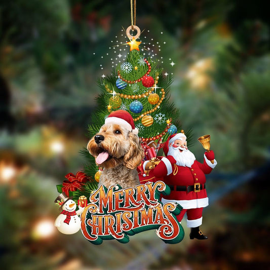 Goldendoodle 1 Christmas Tree&Dog Hanging Ornament, Christmas Tree Decoration, Car Ornament Accessories, Christmas Ornaments 2023