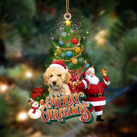Goldendoodle 3 Christmas Tree&Dog Hanging Ornament, Christmas Tree Decoration, Car Ornament Accessories, Christmas Ornaments 2023