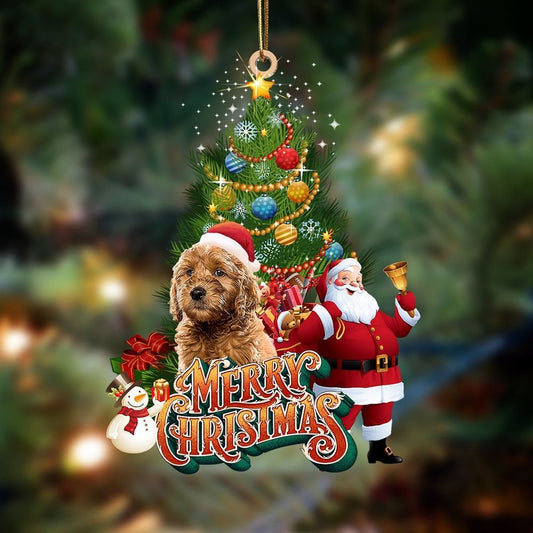 Goldendoodle Christmas Tree&Dog Hanging Ornament, Christmas Tree Decoration, Car Ornament Accessories, Christmas Ornaments 2023