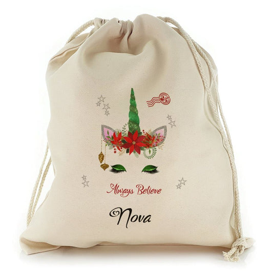 Green Sparkle Reindeer Unicorn Christmas Sack, Christmas Bag Gift, Christmas Tree Decoration Ideas, Christmas Gift 2023