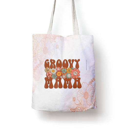 Groovy Mama Retro Matching Family Baby Shower Mothers Day Tote Bag, Mother's Day Tote Bag, Mother's Day Gift, Shopping Bag For Women