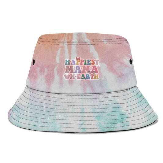 Happiest Mama On Earth Retro Groovy Mom Happy Mothers Day Bucket Hat, Mother's Day Bucket Hat, Mother's Day Gift, Sun Protection Hat For Women