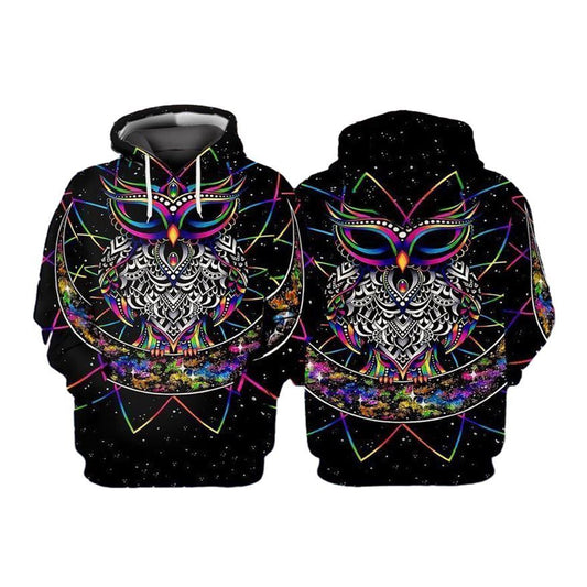 Hippie Owl For Men And Women Give All Over Print 3D Hoodie For Men And Women, Hippie Gifts, Hippie Hoodie, Hippie Clothes