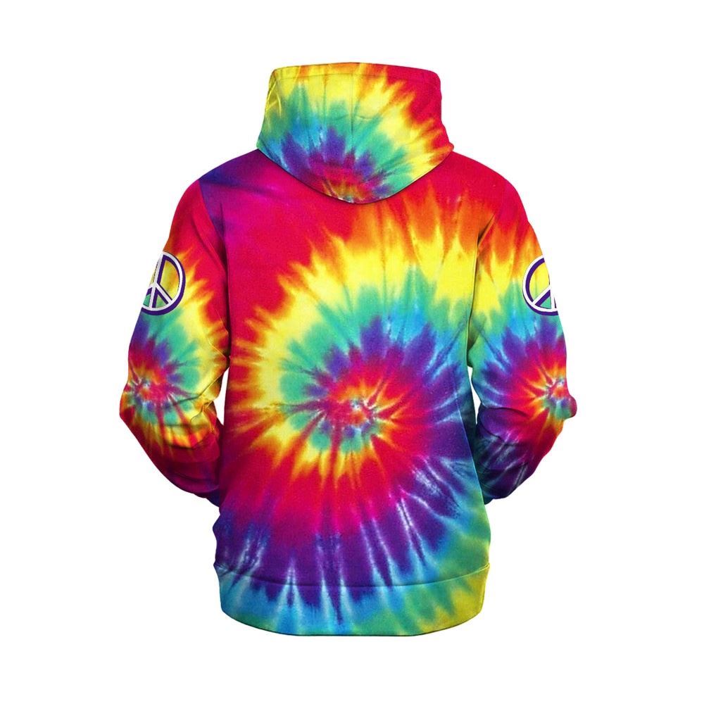 Hippie Trippy Peace Sign Steering Wheel All Over Print 3D Hoodie For Men And Women, Hippie Gifts, Hippie Hoodie, Hippie Clothes