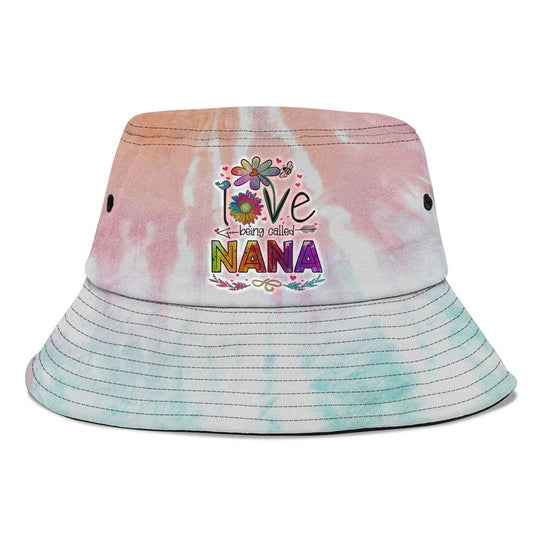 I Love Being Called Nana Daisy Flower Cute Mothers Day Bucket Hat, Mother's Day Bucket Hat, Mother's Day Gift, Sun Protection Hat For Women