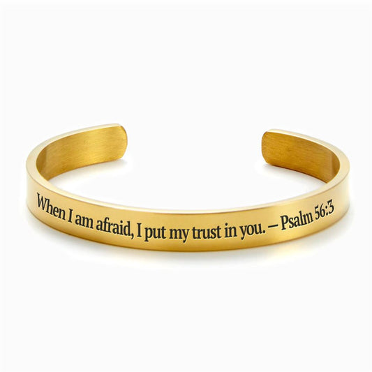 I Put My Trust In You Personalized Cuff Bracelet, Christian Bracelet For Women, Bible Jewelry, Inspirational Gifts