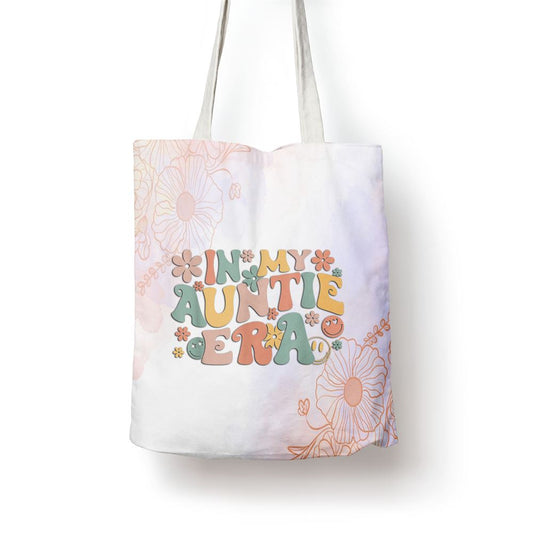 In My Auntie Era Baby Announcement For Aunt Mother'S Day Tote Bag, Mother's Day Tote Bag, Mother's Day Gift, Shopping Bag For Women