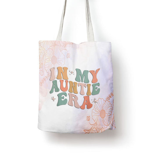 In My Auntie Era Baby Announcement For Aunt Mothers Day Tote Bag, Mother's Day Tote Bag, Mother's Day Gift, Shopping Bag For Women