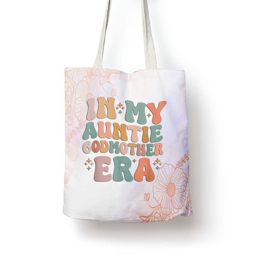 In My Auntie Godmother Era Announcement For Mothers Day Tote Bag, Mother's Day Tote Bag, Mother's Day Gift, Shopping Bag For Women
