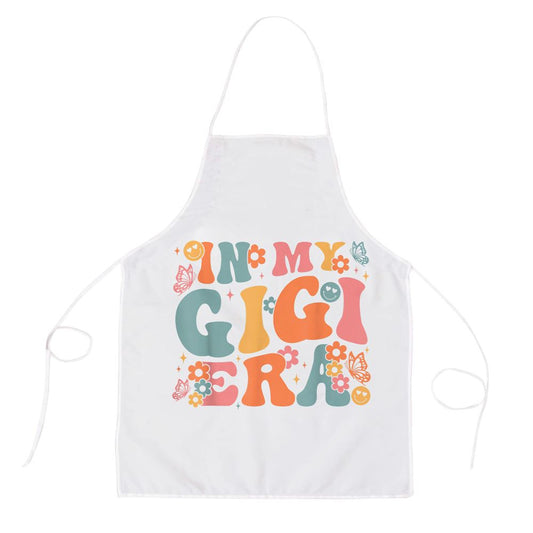In My Gigi Era Baby Announcement For Grandma Mothers Day Apron, Mother's Day Apron, Funny Cooking Apron For Mom