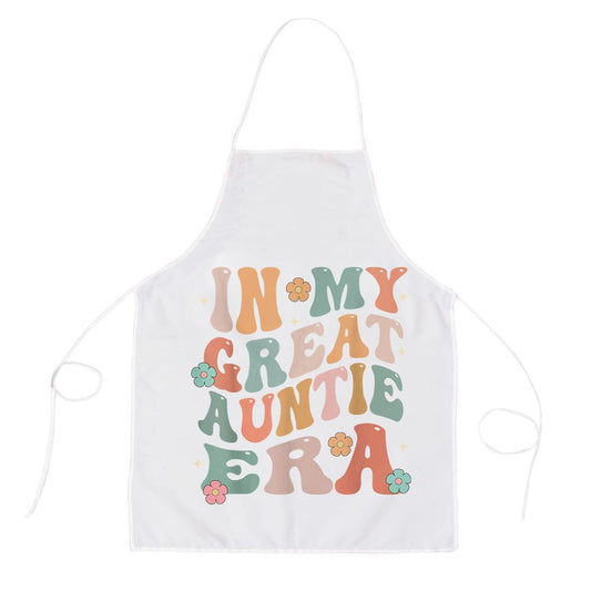 In My Great Auntie Era Baby Announcement Great Mothers Day Apron, Mother's Day Apron, Funny Cooking Apron For Mom