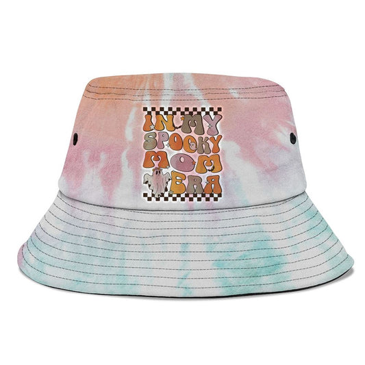 In My Spooky Mom Era Ghost Halloween Mothers Day Bucket Hat, Mother's Day Bucket Hat, Mother's Day Gift, Sun Protection Hat For Women