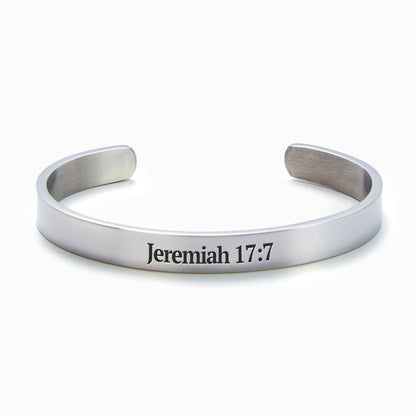 Jeremiah 177 Blessed Cuff Bracelet, Christian Bracelet For Women, Bible Jewelry, Inspirational Gifts