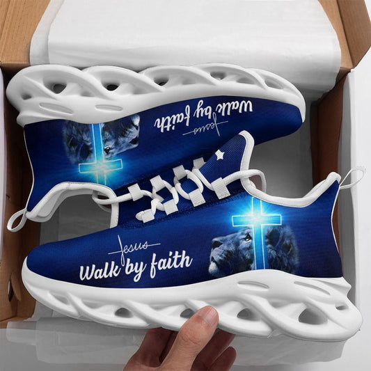 Jesus Walk By Faith Running Sneaker Max Soul Shoes, Christian Soul Shoes, Jesus Running Shoes, Fashion Shoes