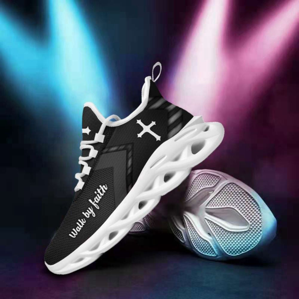 Jesus White Black Running Christ Sneakers Max Soul Shoes, Christian Soul Shoes, Jesus Running Shoes, Fashion Shoes
