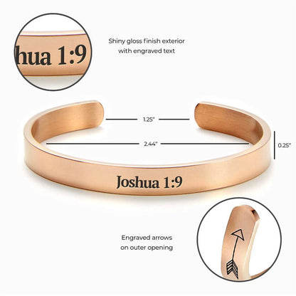 Joshua 19 Never Alone Cuff Bracelet, Christian Bracelet For Women, Bible Jewelry, Inspirational Gifts