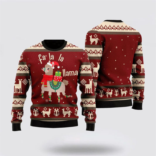 Llama Lalala Chritmas Pattern Ugly Christmas Sweater For Men And Women, Farm Ugly Sweater, Christmas Fashion Winter