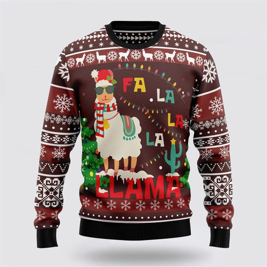 Llama Santa Falalala Ugly Christmas Sweater For Men And Women, Farm Ugly Sweater, Christmas Fashion Winter