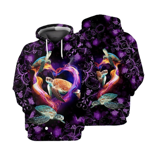 Love Turtles Hippie All Over Print 3D Hoodie For Men And Women, Hippie Gifts, Hippie Hoodie, Hippie Clothes