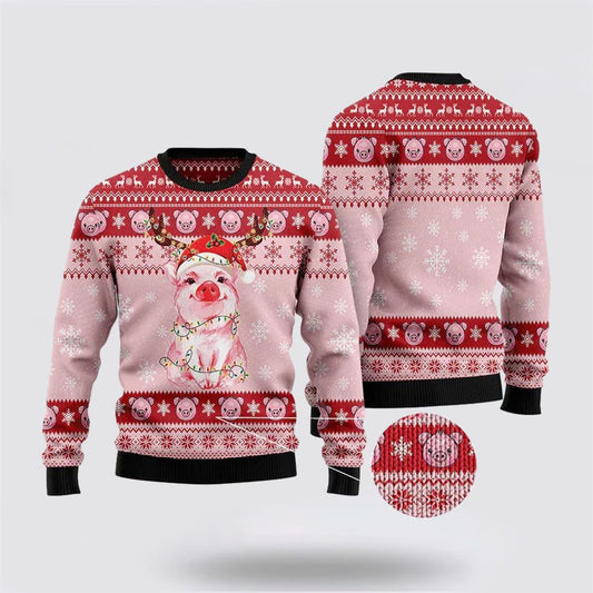 Lovely Pig Santa Ugly Christmas Sweater For Men And Women, Farm Ugly Sweater, Christmas Fashion Winter