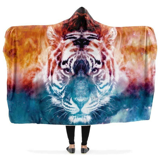 Magical Smoke Tiger Hooded Blanket, Hippie Hooded Blanket, In Style Mandala, Hippie, Cozy Vibes, Mandala Gift