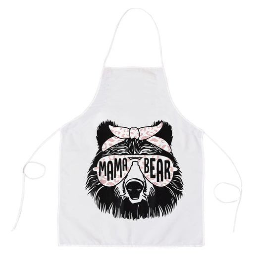 Mama Bear Face Sunglasses Mother Mom Mommy Mothers Day Apron, Mother's Day Apron, Funny Cooking Apron For Mom