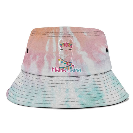 Mama Llama Funny Mothers Day For Women Mom Love Llama Bucket Hat, Mother's Day Bucket Hat, Mother's Day Gift, Sun Protection Hat For Women