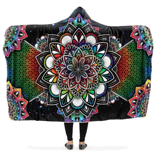 Mandala Vibe Hooded Blanket, Hippie Hooded Blanket, In Style Mandala, Hippie, Cozy Vibes, Mandala Gift