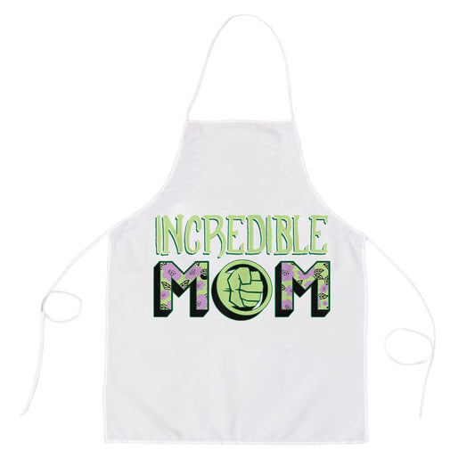 Marvel Mothers Day Hulk Incredible Mom Apron, Mother's Day Apron, Funny Cooking Apron For Mom