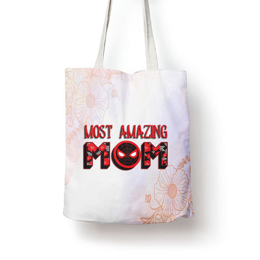 Marvel Mothers Day Spiderman Most Amazing Mom Tote Bag, Mother's Day Tote Bag, Mother's Day Gift, Shopping Bag For Women