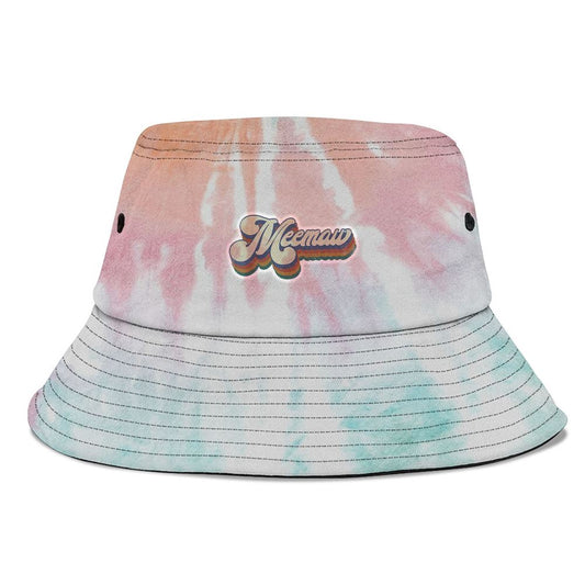 Meemaw Gifts For Grandma Retro Vintage Mothers Day Meemaw Bucket Hat, Mother's Day Bucket Hat, Mother's Day Gift, Sun Protection Hat For Women
