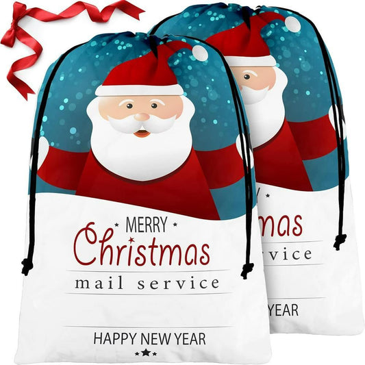 Merry Christmas Santa Claus Print  Christmas Sack, Christmas Bag Gift, Christmas Tree Decoration Ideas, Christmas Gift 2023