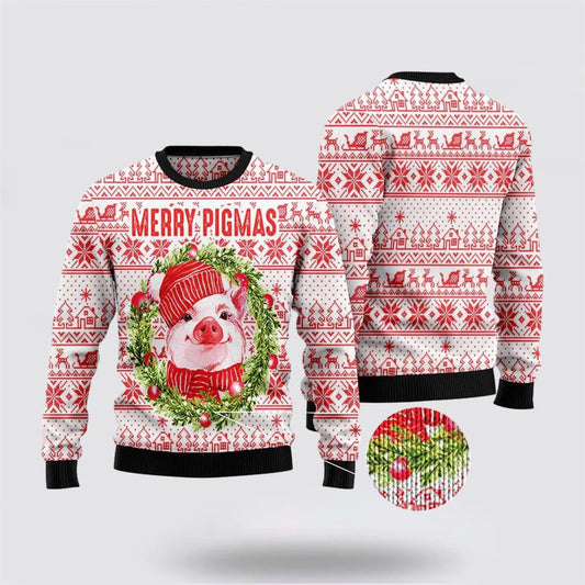 Merry Pig Ugly Christmas Sweater For Men And Women, Farm Ugly Sweater, Christmas Fashion Winter