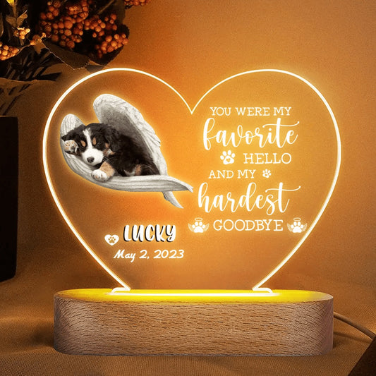 Mother's Day Led Night Light, Personalized Bernese Mountain In The Angel Wings Night Light, Memorial Dog Gift, Gift For Dog Lovers