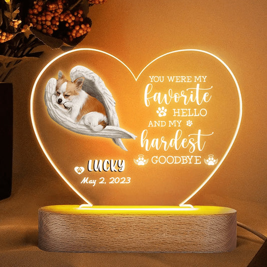 Mother's Day Led Night Light, Personalized Corgi In The Angel Wings Night Light, Memorial Dog Gifts, Gift For Dog Lovers