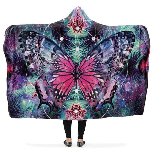 Motley Butterfly Hooded Blanket, Hippie Hooded Blanket, In Style Mandala, Hippie, Cozy Vibes, Mandala Gift