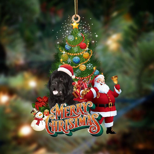 Newfoundland Christmas Tree&Dog Hanging Ornament, Christmas Tree Decoration, Car Ornament Accessories, Christmas Ornaments 2023