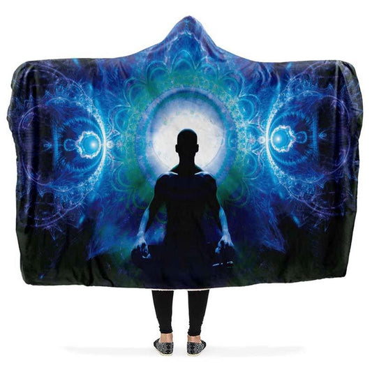 Peace Amid Chaos Hooded Blanket, Hippie Hooded Blanket, In Style Mandala, Hippie, Cozy Vibes, Mandala Gift