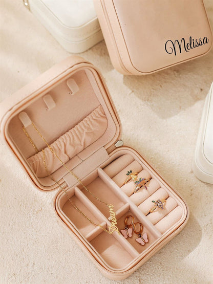 Personalized Jewelry Box, Travel Jewelry Case, Jewelry Organizer, Mother's Day Jewelry Box, Gift For Her, Travel Jewelry Case