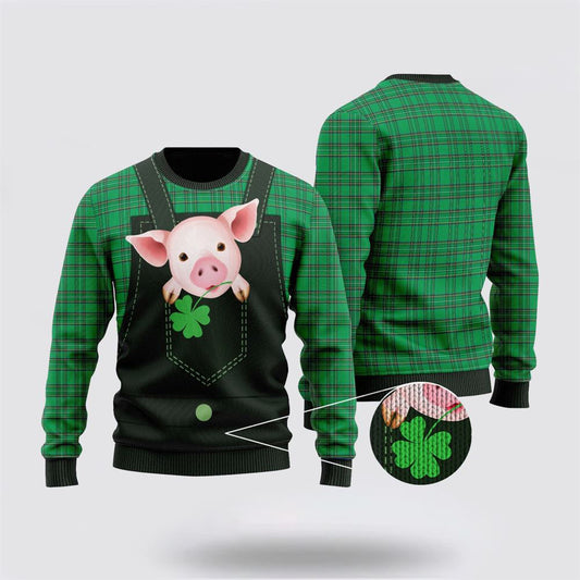 Pig Farm St Patricks Day Ugly Christmas Sweater For Men And Women, Farm Ugly Sweater, Christmas Fashion Winter