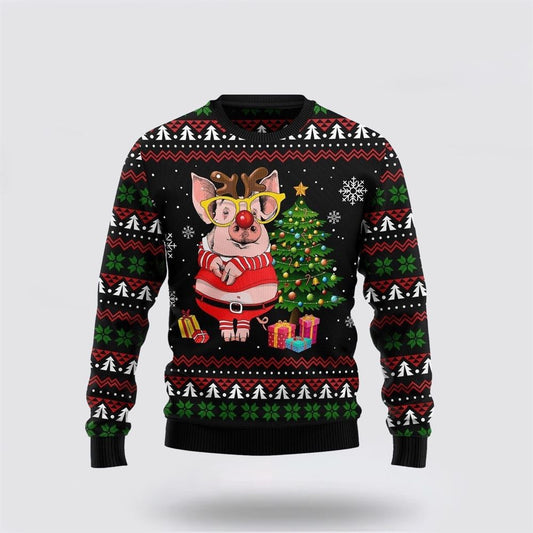 Pig Gorgeous Reindeer Ugly Christmas Sweater For Men And Women, Farm Ugly Sweater, Christmas Fashion Winter