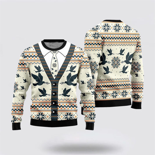 Pigeon Christmas Cardigan Urly Ugly Christmas Sweater For Men And Women, Farm Ugly Sweater, Christmas Fashion Winter